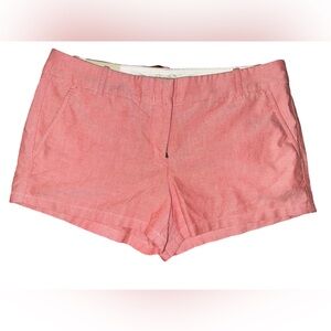 NWT J. Crew Pink Powdered Oxford City Fit Shorts 3” Inseam Sz 10 soft casual